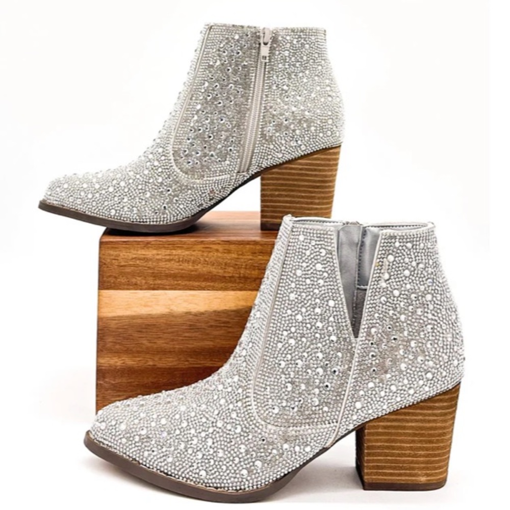 Naughty Monkey rhinestone booties